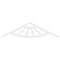 Ekena Millwork Pitch Classic Wagon Wheel Architectural Grade PVC Gable Pediment, 48"W x 12"H x 1"P (6/12) GPP048X012X100CWW - alternate 3